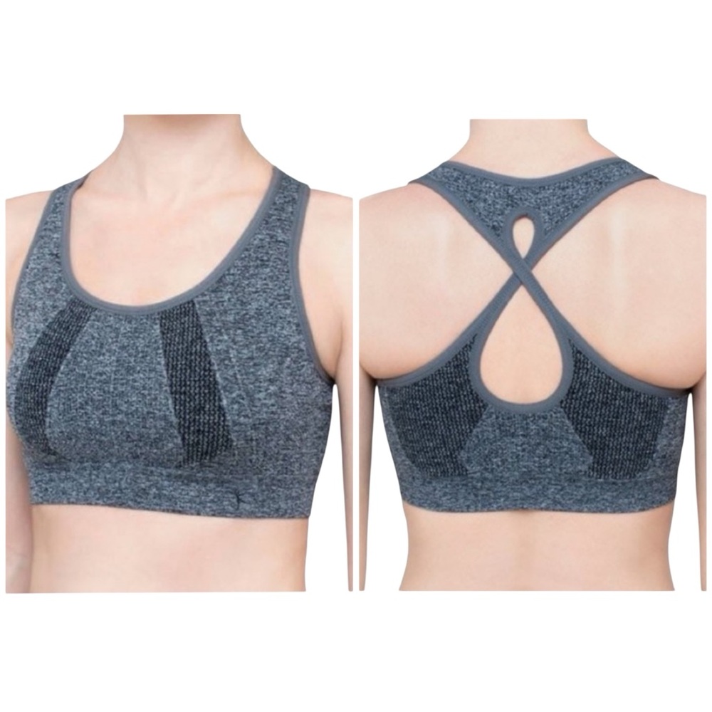 Danskin Racerback Grey Sports Bra Size XL